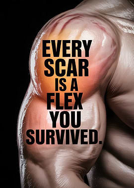 Every Scar is a Flex Gym Motivational Poster