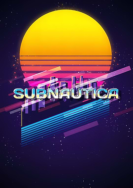 Subnautica Retro Style Poster
