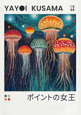 Yayoi Kusama Jellyfish Art Print