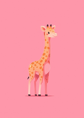 Cartoon Kawaii Giraffe