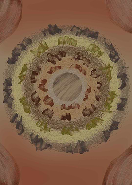 Abstract Circular Pattern in Earth Tones