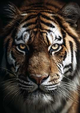 Majestic Tiger Portrait Close-Up