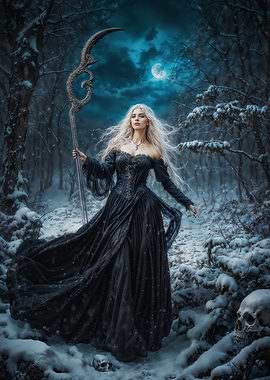 Draped in Shadow Goddess Morana