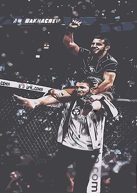 Makhachev Victory Celebration