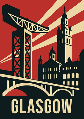 Glasgow Vintage Travel Poster
