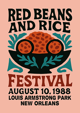 Red Beans and Rice Festival Poster