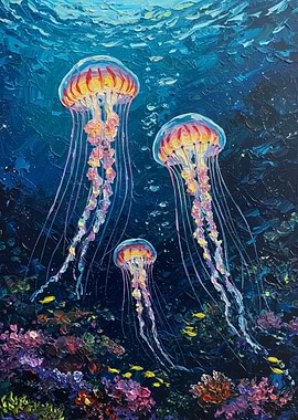 Jellyfish in the Deep Blue Sea