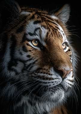 Tiger Majestic Portrait Close-Up