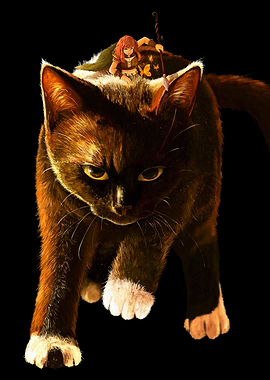 Giant Cat and Tiny Rider