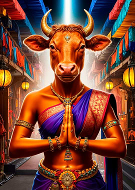 Hindu Cow on The Street