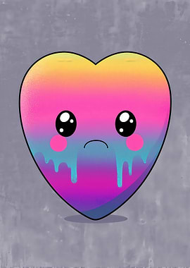 Sad Rainbow Heart