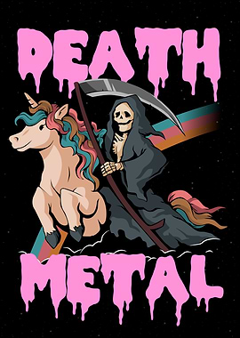 Death Metal Unicorn Grim Reaper