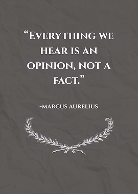 Marcus Aurelius Quote: Opinion vs. Fact