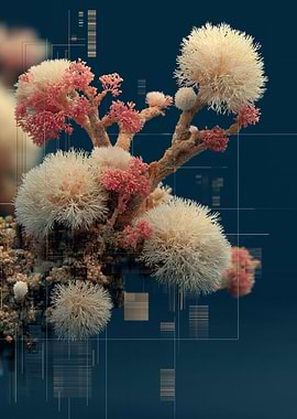 Abstract Coral Digital Art