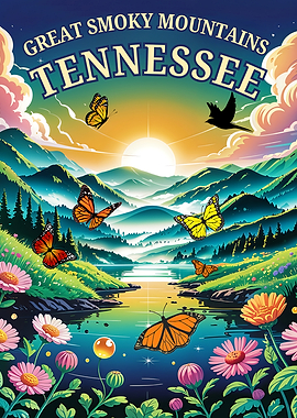 Great Smoky Mountains Tennessee Wall Art