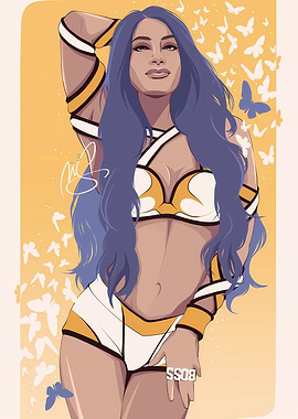 Sasha Banks Digital Art Portrait