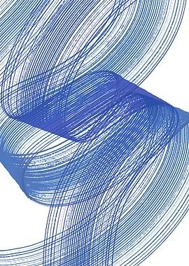 Blue Abstract Brush Strokes Lines