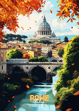 Rome, Italy: Autumn Cityscape