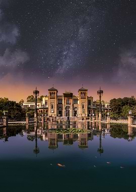 plaza de españa at night