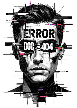 Error 404 Digital Portrait