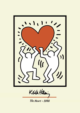 Keith Haring The Heart - 1988