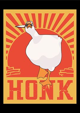 Honk Goose with Knife