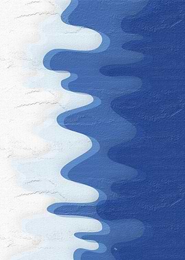 Abstract Blue and White Waves