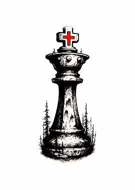 Chess King with Forest