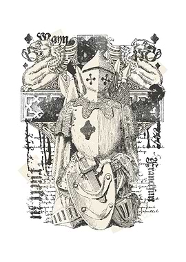 Medieval Knight with Heraldic Elements