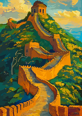 Great Wall of China Illustration