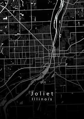 Joliet Illinois City Map