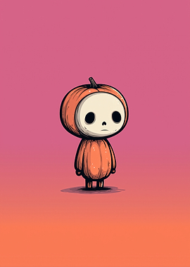 Kawaii Pumpkin Character