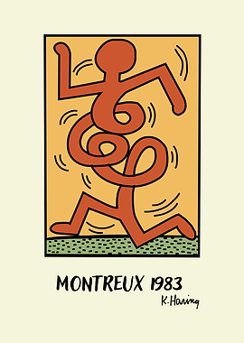 Keith Haring Montreux 1983 Poster Art