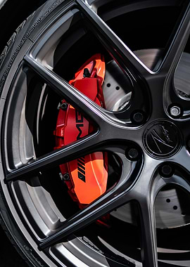 AMG Car Wheel Close-Up
