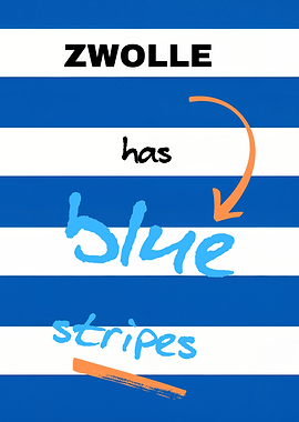 Zwolle has blue stripes
