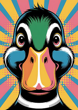 Pop Art Duck Portrait