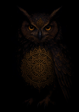 Owl with Mandala