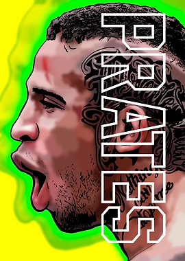 Carlos Prates Artwork – The Welterweight Prodigy & Fighting Nerds MMA Star by GrizzlyGFX
