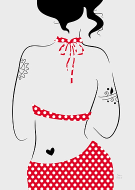 Woman from back illustration