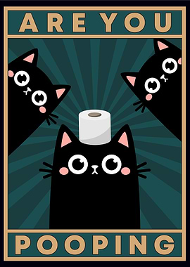 Are You Pooping? Cats and Toilet Paper