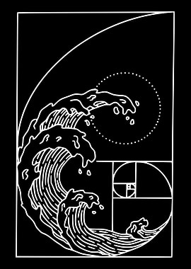Golden Ratio Wave Art