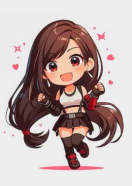 Chibi Tifa Lockhart Illustration