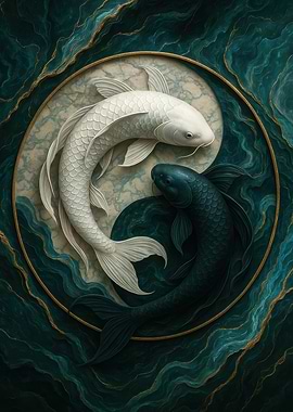 Yin Yang Koi Fish