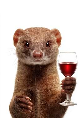 Mongoose with Wine Glass