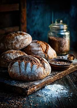 Rustic Bread Still Life