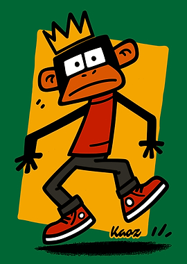 Cartoon Monkey King Illustration