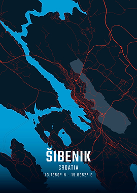 Šibenik City Map