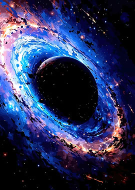 Cosmic Black Hole Digital Art