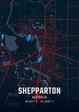 Shepparton City Map