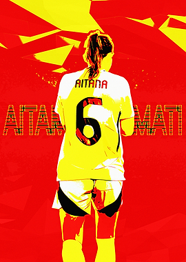 Aitana Bonmati Soccer Player Art